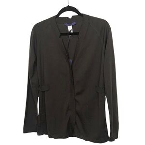 Les Copains Blue Brown 100% Wool Cardigan